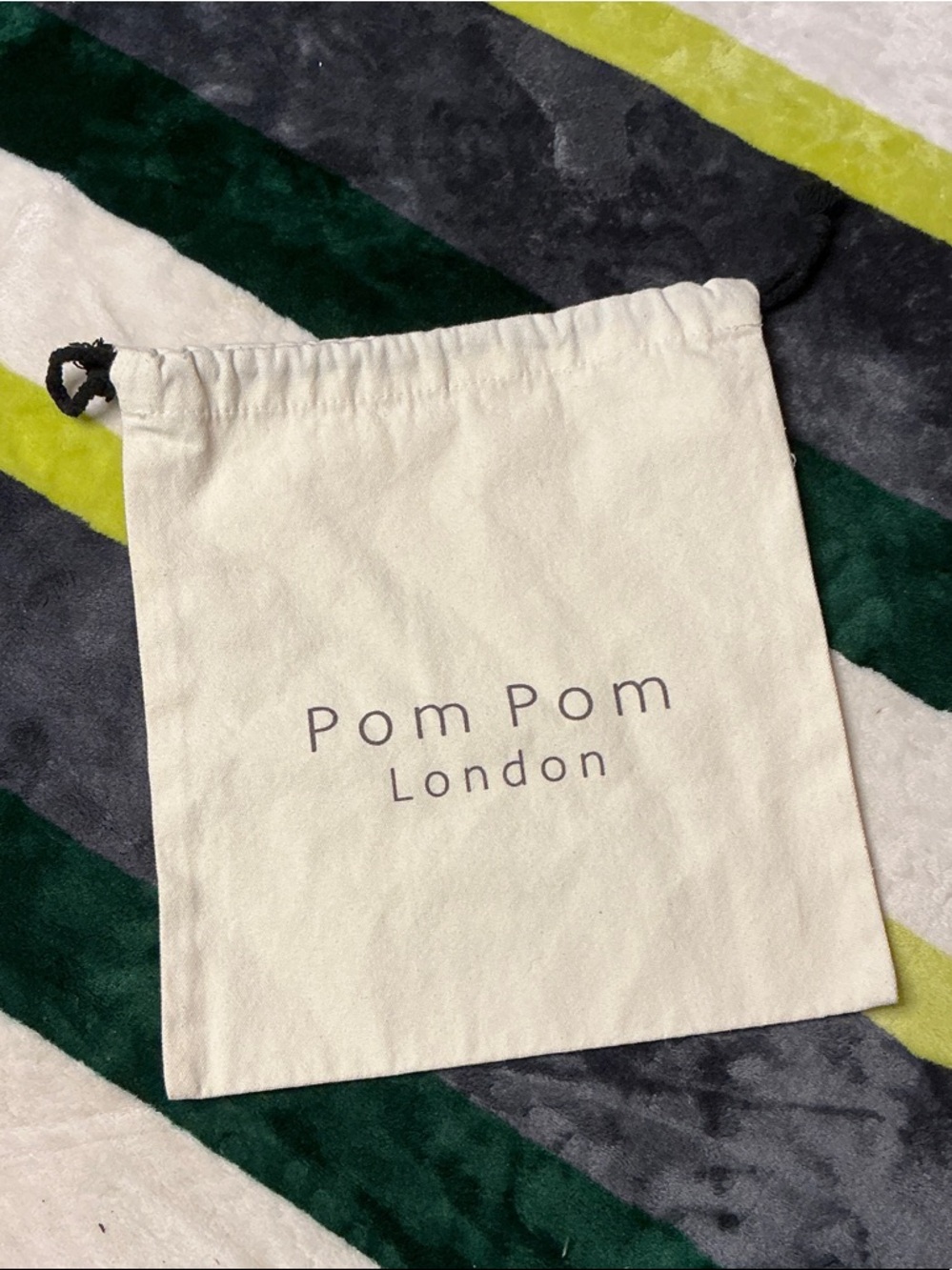 Pom Pom London Cream Travel Dust Bag